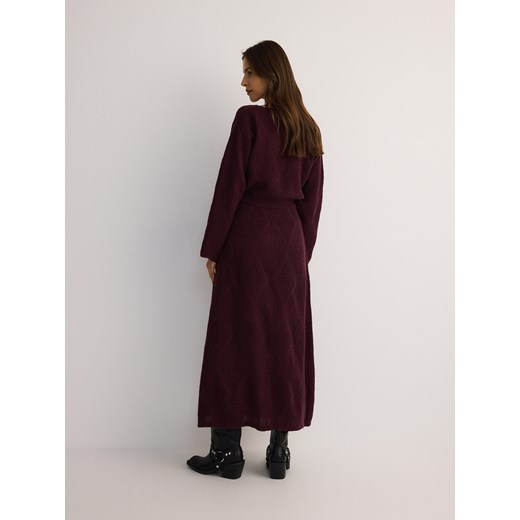 Reserved - Strukturalna spódnica maxi - fioletowy Reserved M Reserved