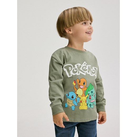 Reserved - Longsleeve Pokémon - zielony ze sklepu Reserved w kategorii T-shirty chłopięce - zdjęcie 176441143