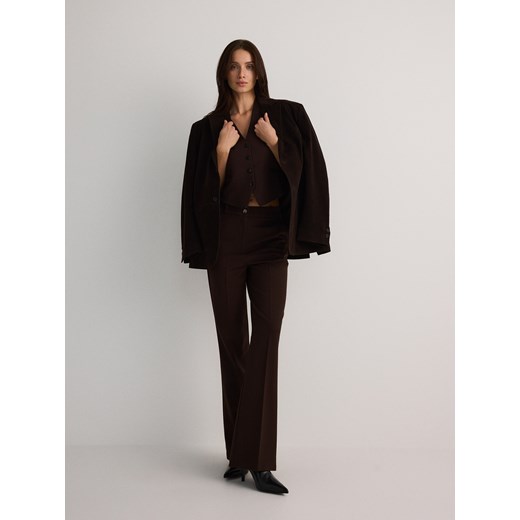 Reserved - Kamizelka garniturowa - ciemnobrązowy Reserved XS Reserved