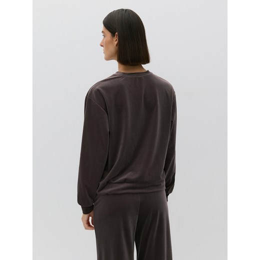 Reserved - Welurowa bluza - brązowy Reserved L Reserved