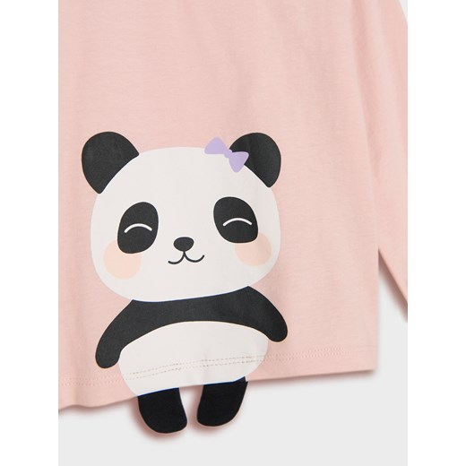 Sinsay - Koszulka z długimi rękawami - różowy Sinsay 92 Sinsay