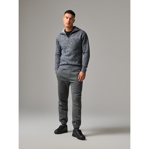 Sinsay - Spodnie dresowe ocieplane - szary Sinsay XS Sinsay
