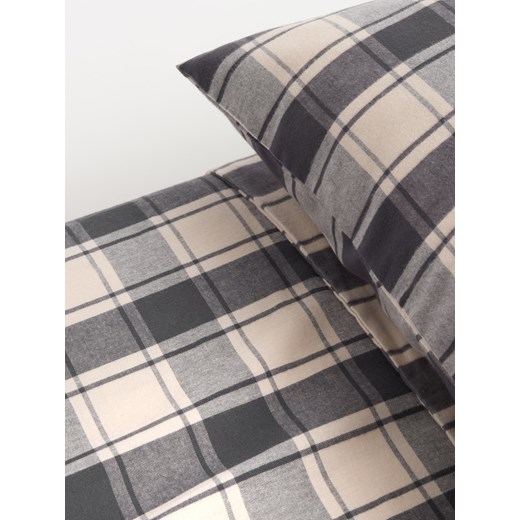 Sinsay - Komplet pościeli w kratę - beżowy Sinsay One Size Sinsay