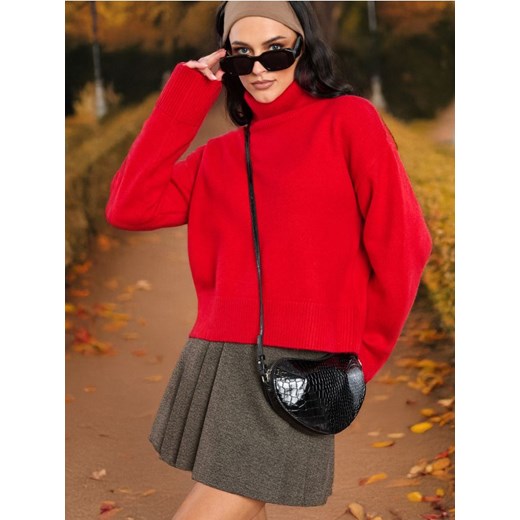 Sinsay - Sweter z golfem - czerwony ze sklepu Sinsay w kategorii Swetry damskie - zdjęcie 176463782