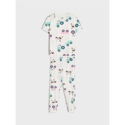 Sinsay - Piżama dwuczęściowa - kremowy Sinsay 104 Sinsay