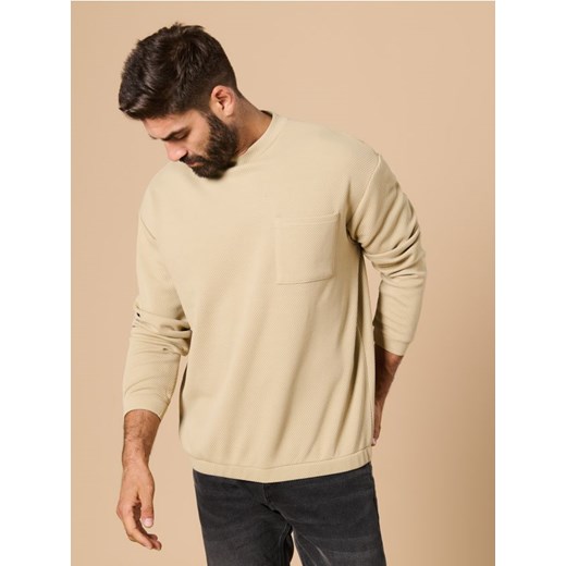 Sinsay - Bluza - beżowy ze sklepu Sinsay w kategorii Bluzy męskie - zdjęcie 176464741