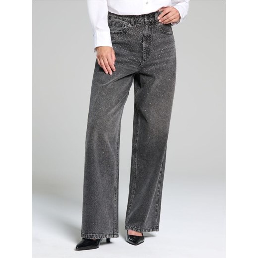 Sinsay - Jeansy wide leg - szary ze sklepu Sinsay w kategorii Jeansy damskie - zdjęcie 176464954