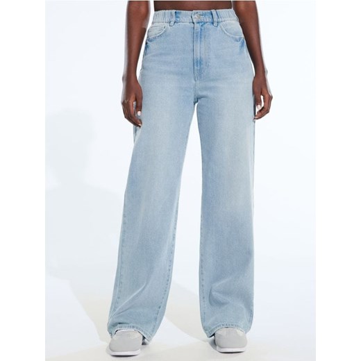Sinsay - Jeansy wide leg - niebieski ze sklepu Sinsay w kategorii Jeansy damskie - zdjęcie 176464971