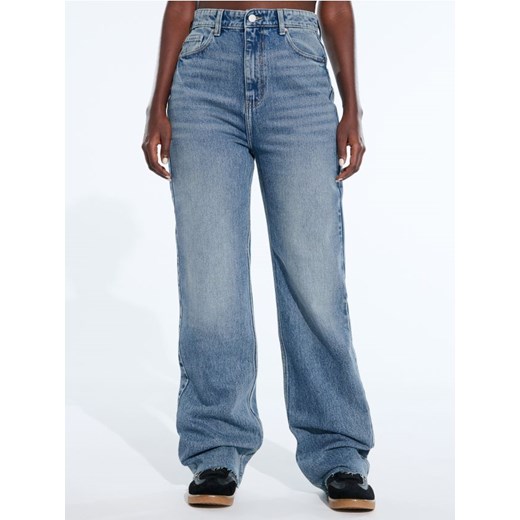 Sinsay - Jeansy wide leg - niebieski ze sklepu Sinsay w kategorii Jeansy damskie - zdjęcie 176465033