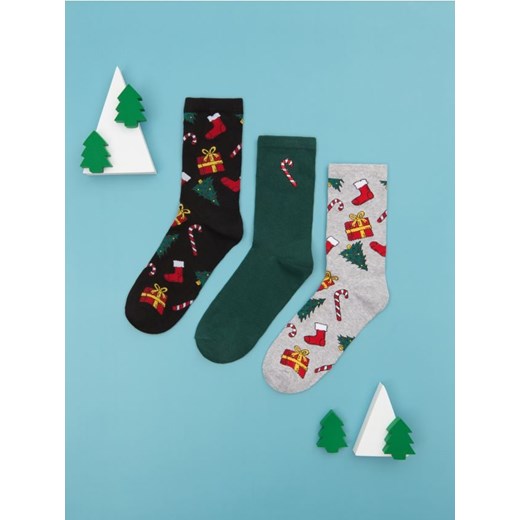 Sinsay - Skarpetki 3 pack - wielobarwny ze sklepu Sinsay w kategorii Skarpetki męskie - zdjęcie 176465190