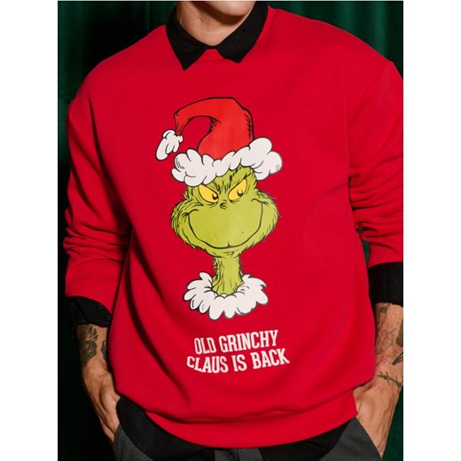 Sinsay - Bluza Grinch - czerwony ze sklepu Sinsay w kategorii Bluzy męskie - zdjęcie 176465611