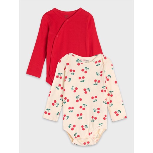 Sinsay - Body 2 pack - kremowy ze sklepu Sinsay w kategorii Body niemowlęce - zdjęcie 176465783