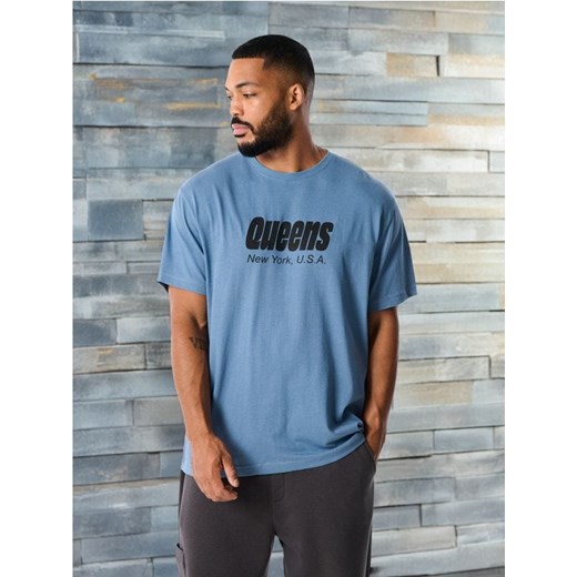 Sinsay - Koszulka - niebieski ze sklepu Sinsay w kategorii T-shirty męskie - zdjęcie 176466604