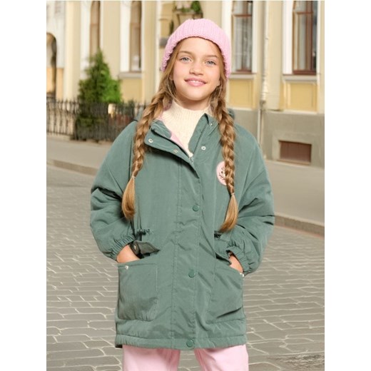 Sinsay - Ocieplana kurtka parka - khaki ze sklepu Sinsay w kategorii Kurtki dziewczęce - zdjęcie 176466983