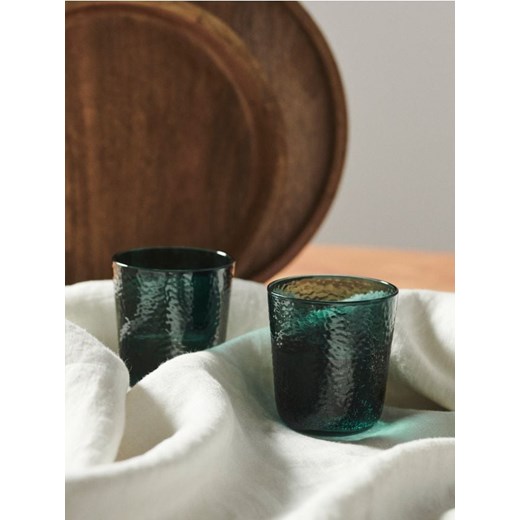 Sinsay - Szklanki ze strukturalnymi ściankami 2 pack - zielony ze sklepu Sinsay w kategorii Szklanki - zdjęcie 176467351