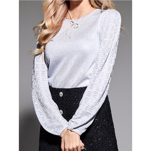 Sinsay - Sweter - srebrny ze sklepu Sinsay w kategorii Swetry damskie - zdjęcie 176467682