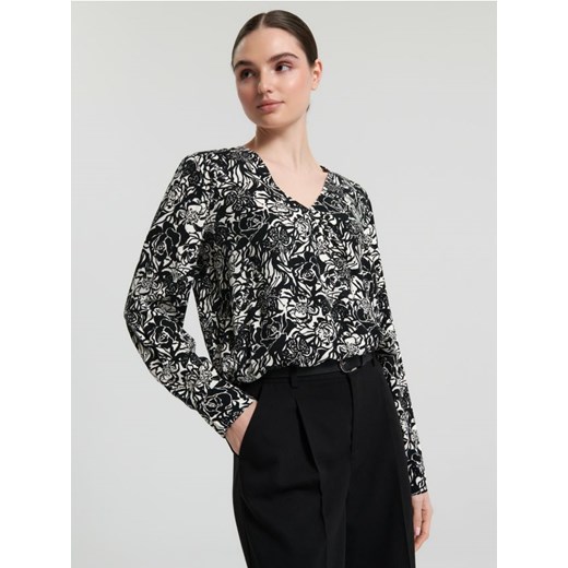Sinsay - Bluzka z wiskozy - wielobarwny ze sklepu Sinsay w kategorii Bluzki damskie - zdjęcie 176467733