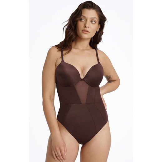 Esotiq body damskie Influensa 40867-89X, Kolor brązowy, Rozmiar L, Esotiq ze sklepu Intymna w kategorii Body damskie - zdjęcie 176470143
