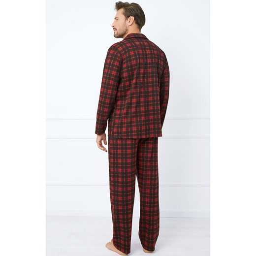 Piżama męska z długim rękawem i długimi spodniami Nicolas, Kolor czarno-czerwony, Rozmiar M, Italian Fashion ze sklepu Intymna w kategorii Piżamy męskie - zdjęcie 176471094
