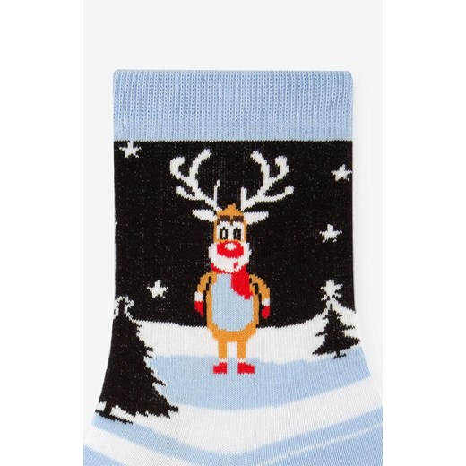 Marilyn świąteczne skarpetki damskie Rudolph, Kolor niebieski-wzór, Rozmiar 36-40, Marilyn ze sklepu Intymna w kategorii Skarpetki damskie - zdjęcie 176471313