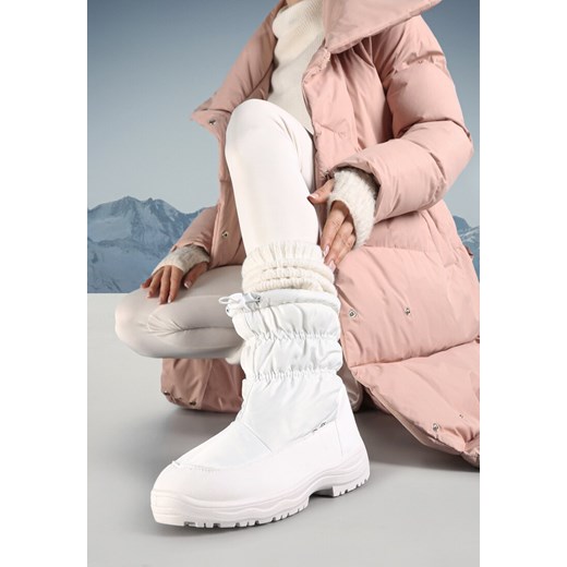 Białe Śniegowce Pikowane Lynnhurst ze sklepu born2be.pl w kategorii Śniegowce damskie - zdjęcie 176471521