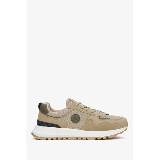 ES8: Beżowe sneakersy damskie z miękkich tekstyliów i ekoskóry ze sklepu Estro w kategorii Buty sportowe damskie - zdjęcie 176471733