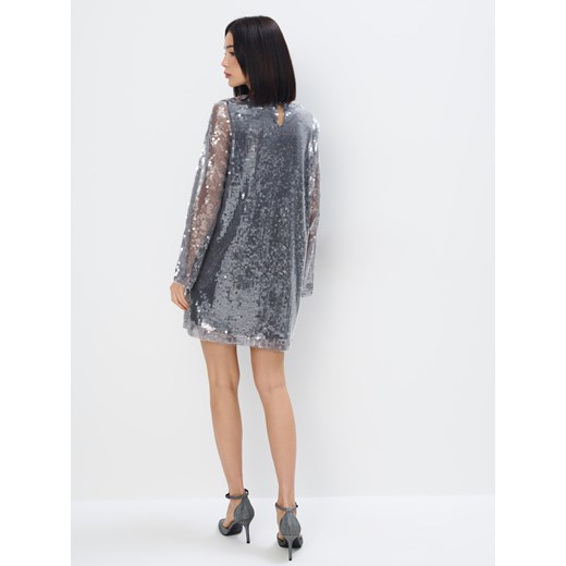 Mohito - Błyszcząca sukienka mini - szary Mohito 38 Mohito