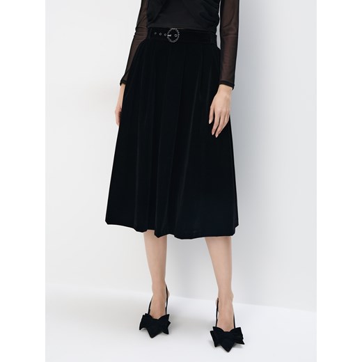 Mohito - Welurowa spódnica midi - czarny Mohito 38 Mohito