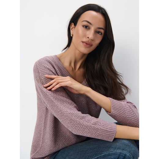 Mohito - Sweter z metaliczną nitką - różowy Mohito S Mohito