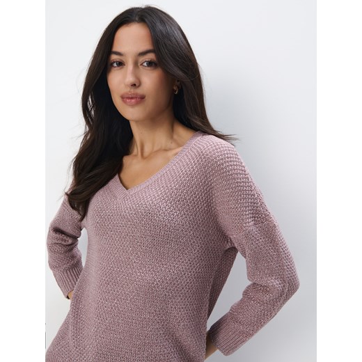 Mohito - Sweter z metaliczną nitką - różowy Mohito XL Mohito