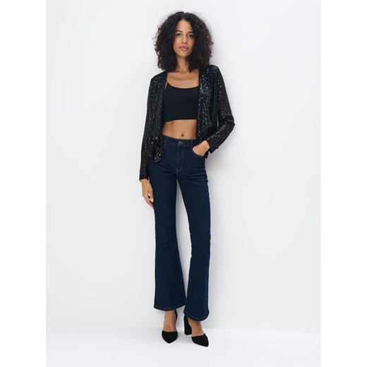 Mohito - Cekinowa czarna marynarka - czarny Mohito XS Mohito