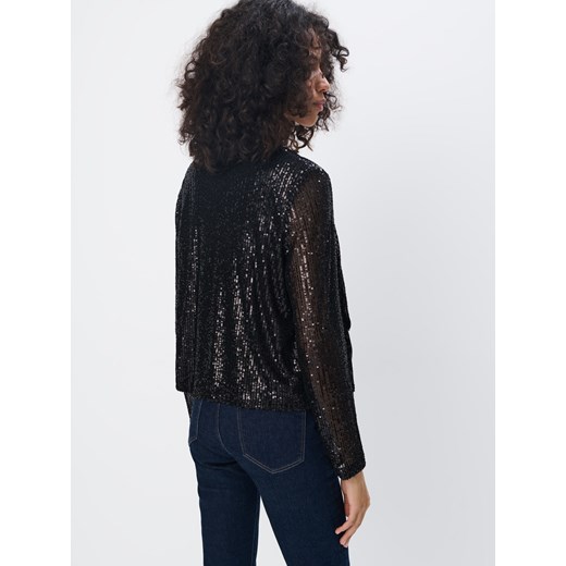 Mohito - Cekinowa czarna marynarka - czarny Mohito XL Mohito