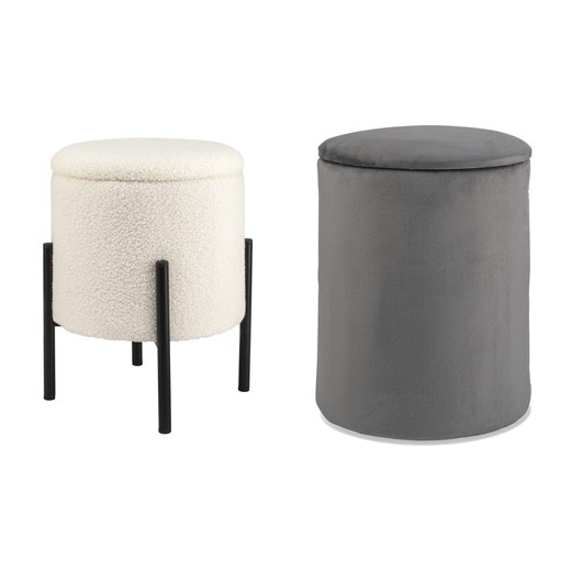LIVARNO home Stołek ze schowkiem, tapicerowany Livarno Home One Size LIDL Sklep