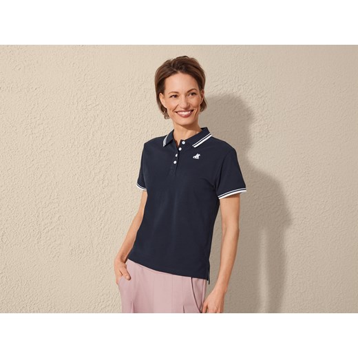 esmara® Koszulka polo damska z bawełną (L (44/46), Granatowy) Esmara® LIDL Sklep