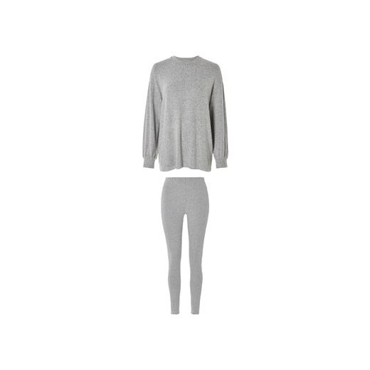esmara® Piżama damska ze spodniami z flaneli (XS (32/34), Szary) Esmara® LIDL Sklep