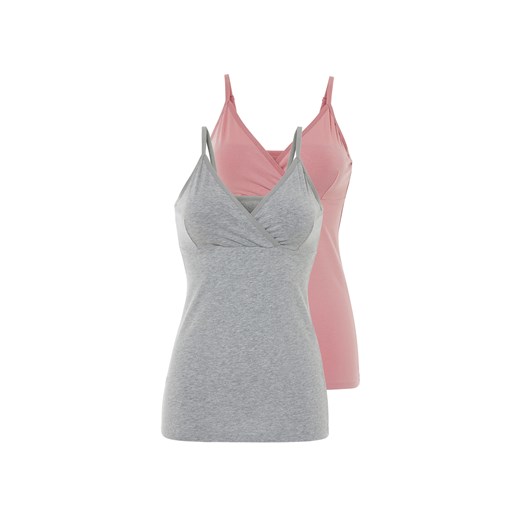 esmara® Topy damskie do karmienia z bawełny organicznej, 2 sztuki (XL (48/50), Esmara® LIDL Sklep