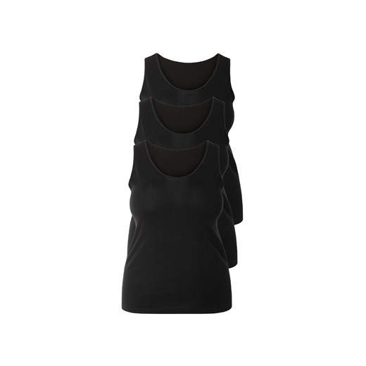 esmara® Koszulki damskie bez rękawów, 3 sztuki (XL (48/50), Czarny) Esmara® LIDL Sklep