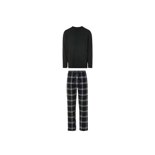 LIVERGY® Piżama męska z flaneli (S (44/46), Czarny) Livergy® LIDL Sklep