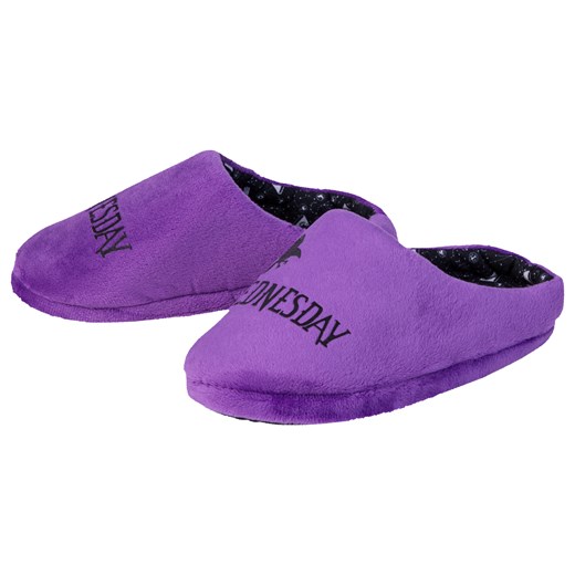 Kapcie dziecięce Wednesday z nadrukiem (Wednesday/ fioletowy, 32/33) LIDL Sklep