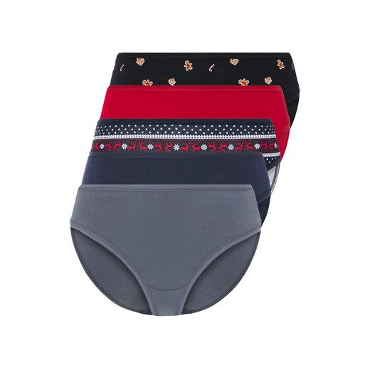 esmara® Majtki damskie, 5 par (L (44-46), Granatowy/czerwony/niebieski) Esmara® LIDL Sklep