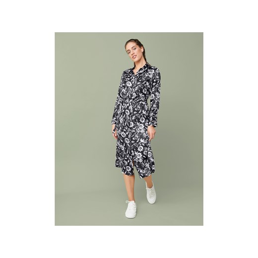 esmara® Sukienka damska midi (42, Czarny/ biały) Esmara® LIDL Sklep