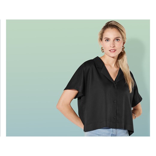 esmara® T-shirt damski z lyocellu (Czarny, 44) Esmara® LIDL Sklep