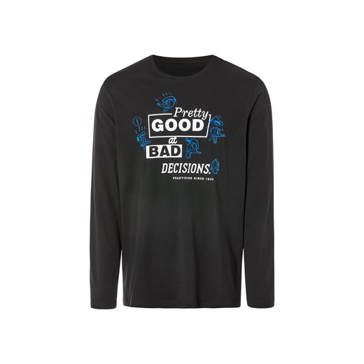 Piżama męska z bawełną (koszulka + spodnie) (M (48/50), Czarny) LIDL Sklep