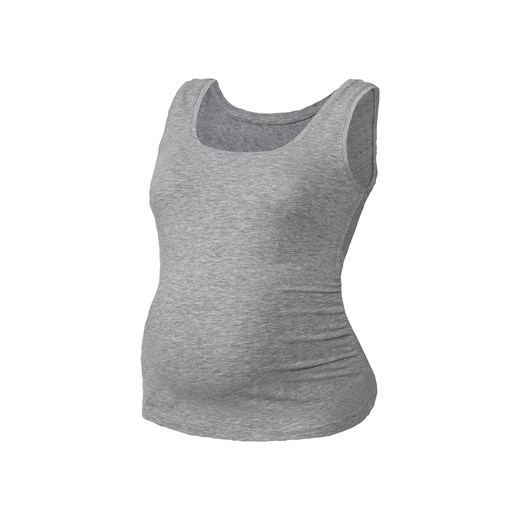 esmara® Topy ciążowe z bawełną, 2 sztuki (L (44-46), Czarny/ szary) Esmara® promocja LIDL Sklep