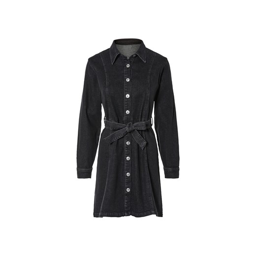 esmara® Sukienka jeansowa damska w stylu bluzki koszulowej (42, Czarny) Esmara® LIDL Sklep