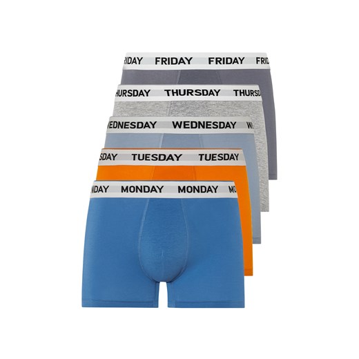 LIVERGY® Bokserki męskie z bawełną, 5 par (niebieski/pomarańczowy/szary, 7/XL) Livergy® LIDL Sklep