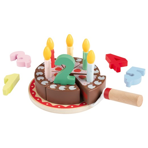 Playtive Zestaw drewnianych produktów spożywczych do zabawy (Tort urodzinowy) Playtive LIDL Sklep