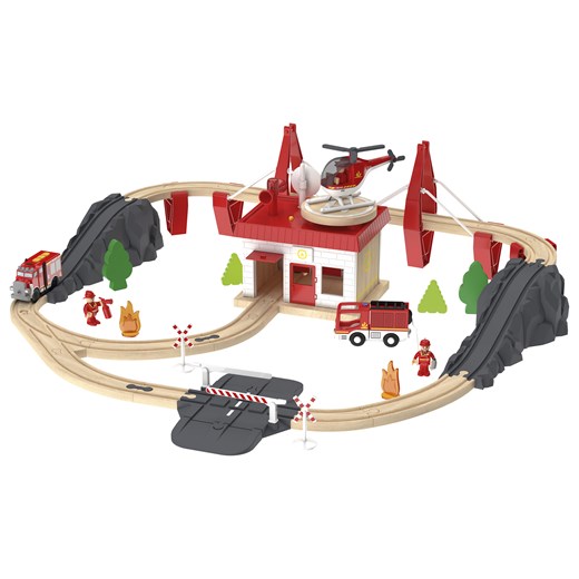 Playtive Drewniana kolejka Gospodarstwo lub Straż pożarna Playtive LIDL Sklep