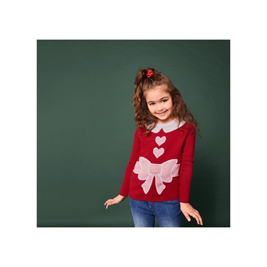 lupilu® Sweter świąteczny dziecięcy z efektem LED (110/116, Czerwony) Lupilu® LIDL Sklep