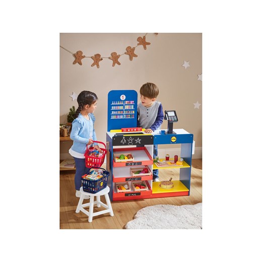 Playtive Drewniany sklep Lidl z kasą i akcesoriami Playtive LIDL Sklep
